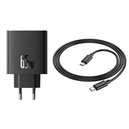 Cargador Doble USB-C carga rápida 65W